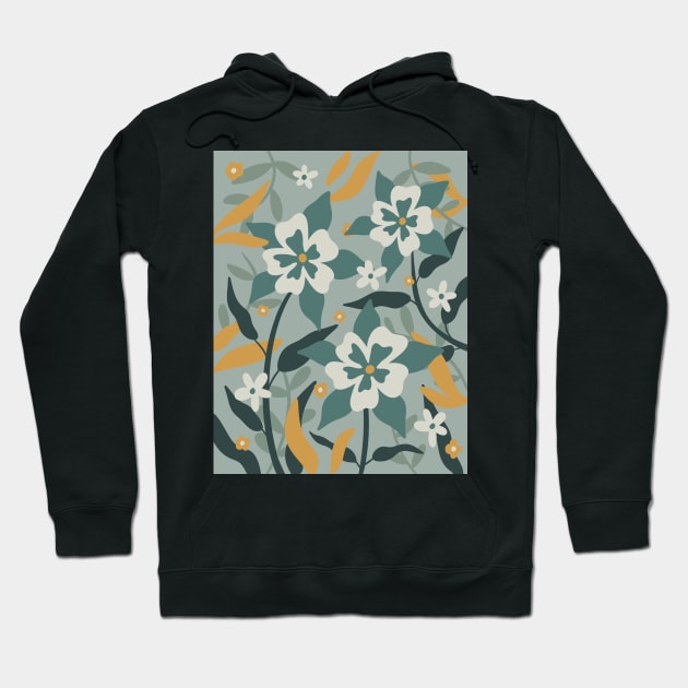 wildflower field - blue tones Hoodie by mckhowdesign